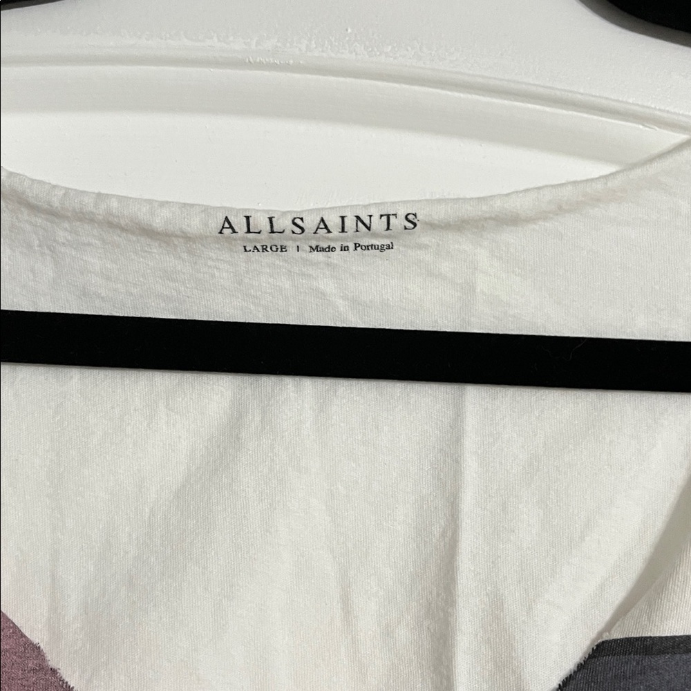 All Saints White and Gray Graphic Tank - Picture 2 of 2